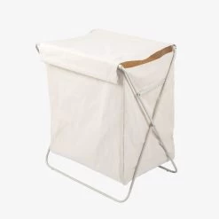 Wäschekorb Canvas/Metall Hellbeige