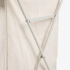 Wäschekorb Canvas/Metall Hellbeige -Heimtextilien Geschäft 402550 37525