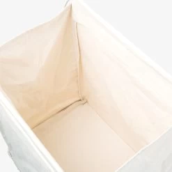 Wäschekorb Canvas/Metall Hellbeige -Heimtextilien Geschäft 402550 37527