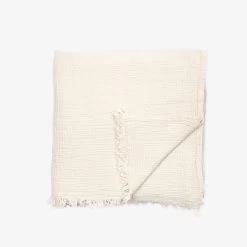 Plaid Baumwolle Muslin 180 X 240 Hellbeige