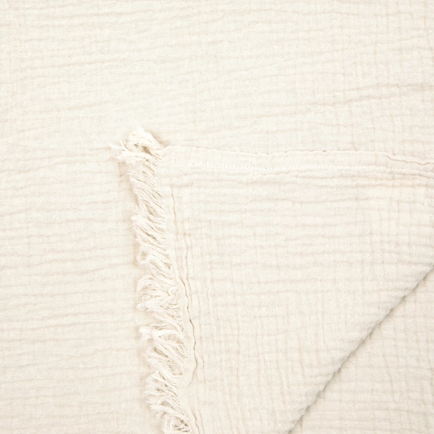 Plaid Baumwolle Muslin 180 X 240 Hellbeige 4 Plaid Baumwolle Muslin 180 X 240 Hellbeige – Bild 2