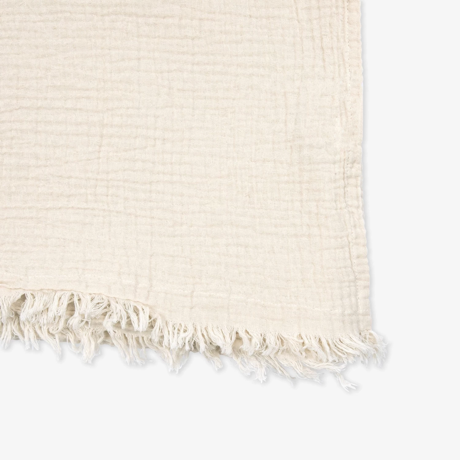 Plaid Baumwolle Muslin 180 X 240 Hellbeige 6 Plaid Baumwolle Muslin 180 X 240 Hellbeige – Bild 4