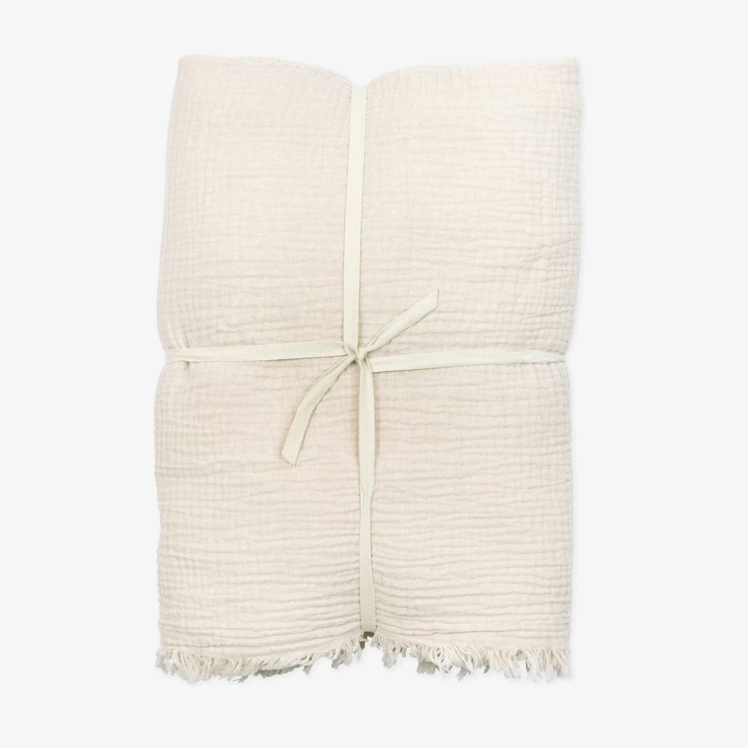 Plaid Baumwolle Muslin 180 X 240 Hellbeige 8 Plaid Baumwolle Muslin 180 X 240 Hellbeige – Bild 6