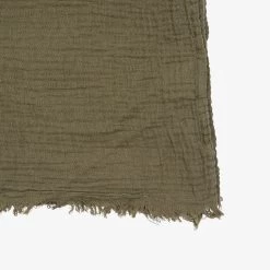 Plaid Baumwolle Muslin 180 X 240 Dunkles Khaki-Grün 11 Plaid Baumwolle Muslin 180 X 240 Dunkles Khaki-Grün -Heimtextilien Geschäft 402564 37666