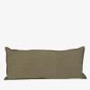 Kissen Struktur Leinen-Mix 30x70 Dunkles Khaki-Grün -Heimtextilien Geschäft 402672 38726