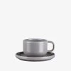 Tasse Mit Untertasse Bruno Steingut Grau -Heimtextilien Geschäft 402695 37838