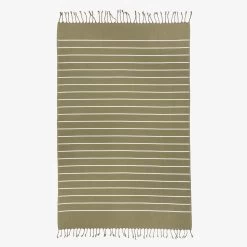 Handtuch Hamam Frottee Dunkles Khaki-Grün