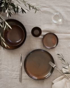 DUKA Toscana Essteller, 25 Cm, Braun -Heimtextilien Geschäft 920 402629 38912